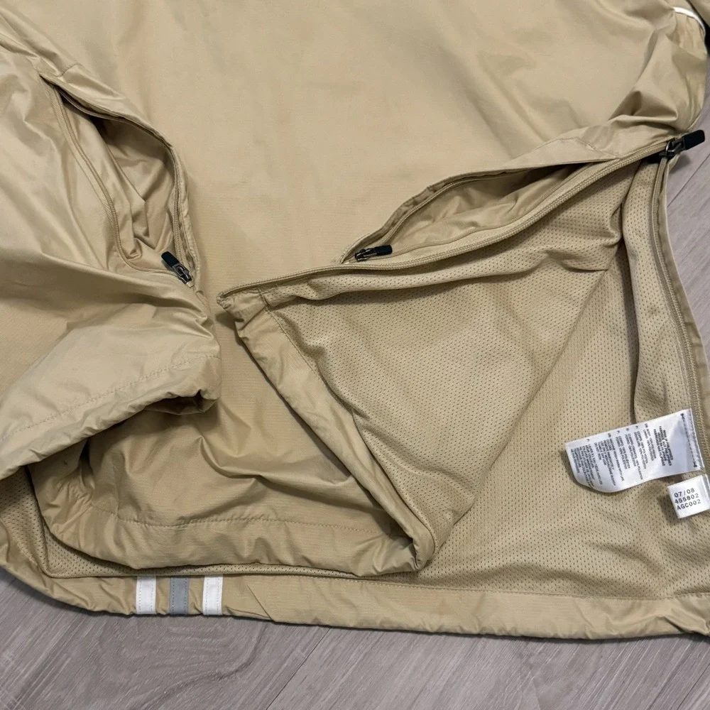 Y2K Adidas Denver Climalite Gold Pullover Windbreaker Zip Pockets‎ Size Large